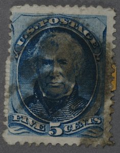 United States #179 Used VG Heavy Cancel HRMs Light Blue Color