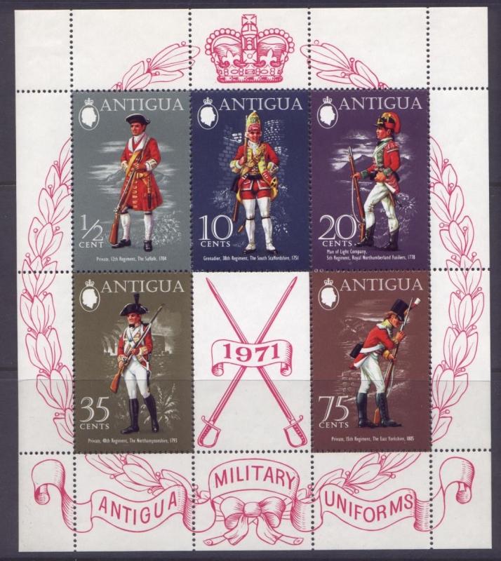 Antigua 278a MNH Military Uniforms, Soldiers