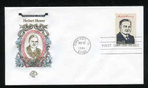 US 2219c AMERIPEX '86 - Herbert Hoover  UA Farnam cachet FDC