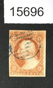 MOMEN: US STAMPS # 10 ORANGE BROWN USED LOT #15696