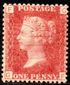 1876 Sg 43 1d rose-red 'GF' Plate 191 Average Mounted Mint