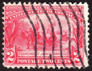 1907, US 2c, Founding of Jamestown, Used, Sc 329