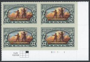 SC# 3854 Lewis and Clark  LR SCV $3.00 Plate Block