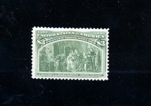 UNITED STATES $3 COLUMBIAN  SCOTT #243  VF BEAUTIFUL COLOR MINT OG HINGED  