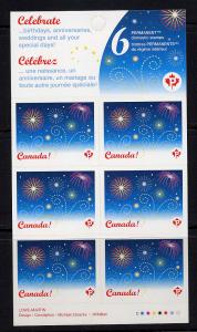Canada #2259a mint booklet, Fireworks