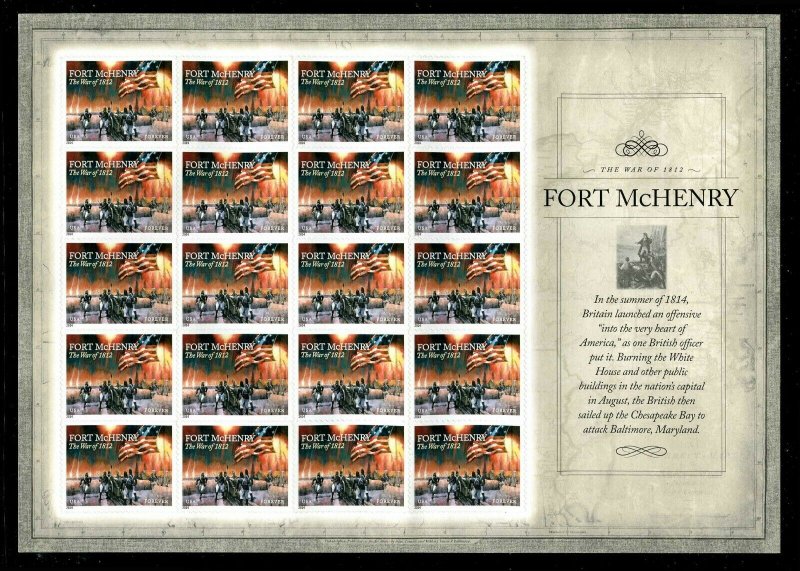 US  4921 Fort Mchenry -  Forever Pane of 20 - MNH - 2014