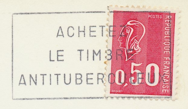 Postcard / Postmark France TBC - Tuberculosis