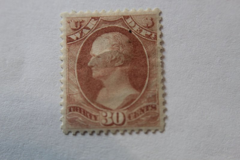 US OFFICIAL O92 MINT HEAVY HINGE REMNANT VF CENTERING