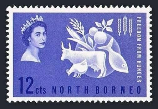 North Borneo 296 block/4,MLH/MNH.Mi 329. FAO 1963.Freedom from Hunger campaign.