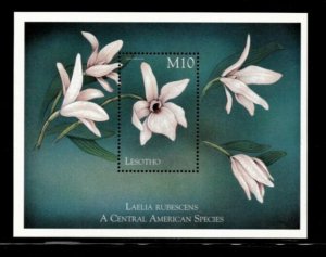 Lesotho 1999 - Orchids Flowers - Souvenir Sheet Stamp - Scott #1197 - MNH