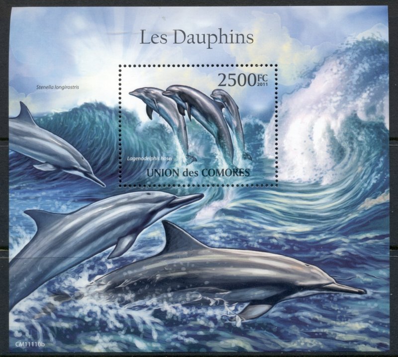 Comoro Is 2011 Marine Life, Dolphins MS MUH