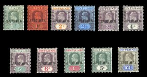 Fiji #59-69S (SG 104-114s) Cat£325, 1903 KEVII, complete set, overprinted Sp...