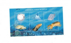 Nicaragua 2000 - Fish - Sheet of 6 stamps - Scott #2336 - MNH