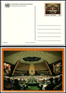 1989 UNITED NATIONS Postal Card - New York, General Assembly, Unused T10 