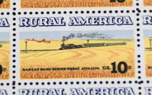 1974 sheet, Rural America, Wheat Sc# 1506