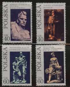 Poland Scott 1827-30 MNH** 1971 Sculpture Art set