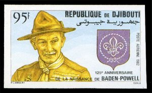 Djibouti #C163P, 1982 Scouting Year, imperf. proof, without gum