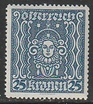 1922 Austria - Sc 289 - MNH VF - 1 single - Symbols of Art and Science