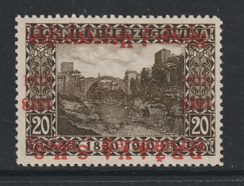 Yugoslavia a Bosnia etc ovpt inverted from the 1918 set