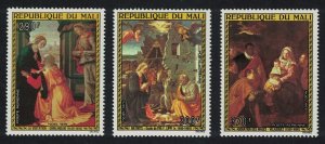 Mali Christmas Religious Paintings 3v 1975 MNH SC#C267-69 SG#516-518