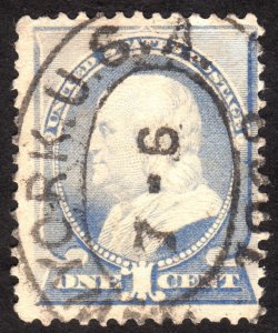 1887, US 1c, Franklin, Used, Sc 212