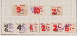 VICTORIA Railways 1953 Numeral design roulette types selection to 5/-.