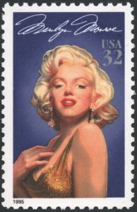 SC#2967 32¢ Legends of Hollywood: Marilyn Monroe Single (1995) MNH