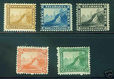 Nicaragua Scott 3-7 Mint set CV $72.50