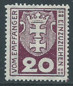 Danzig, Sc #J2, 20pf MH