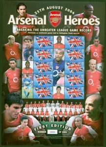 GB Smiler Sheet 2004 Arsenal Heroes 1st Ltd Edition