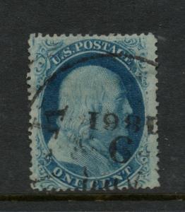 #24 Used black 1861 Cancel