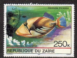 Zaire 981 - CTO - Lagoon Triggerfish (cv $1.10)