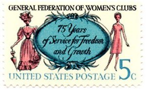 1966 Gen. Federation of Women's Clubs Single 5c Postage Stamp, Sc# 1316, MNH,OG