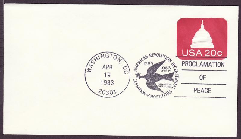 U601 American Revolution Bicentennial uncacheted event cover