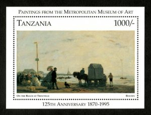 Tanzania 1995 - Paintings from Met Museum, 125 Years, Boudin - S/S - 1434 - MNH