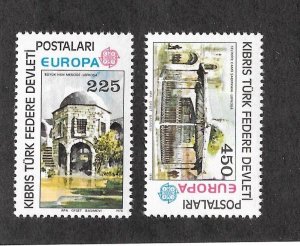 TURKISH CYPRUS Sc 55-6 NH issue of 1978 - EUROPA