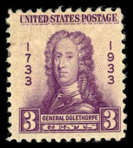 US Sc 726 MH - 1933 3¢ Gen. James Oglethorpe