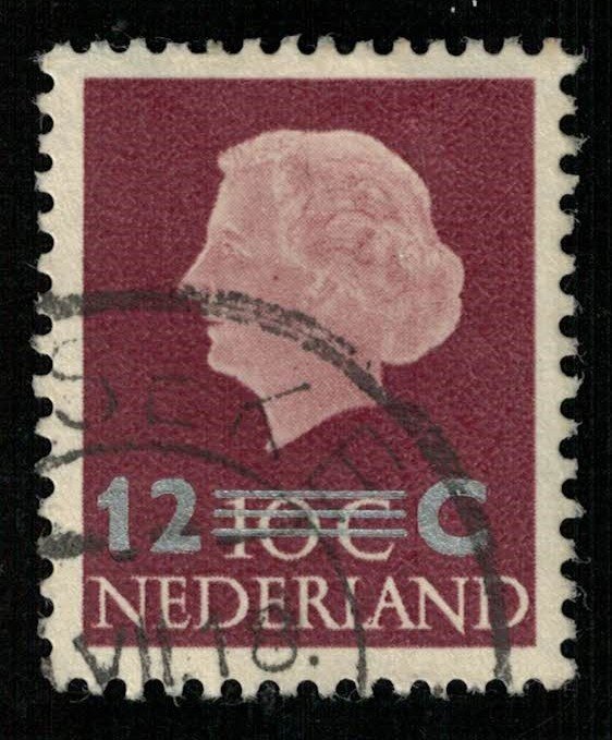 1958, Queen Juliana, Stamp of 1953, Surcharged, 12/10, MC #717 (T-7327)