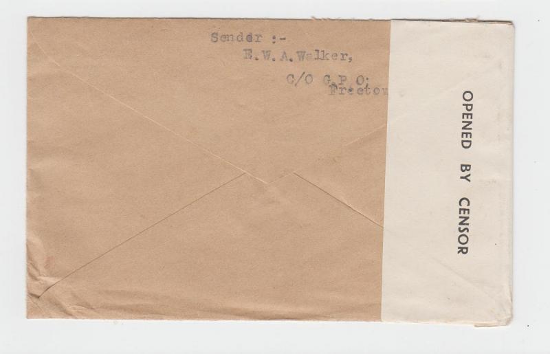 SIERRA LEONE -UK 1940 CENSOR (#2) COVER +TAPE(1b), 3d RATE (SEE BELOW