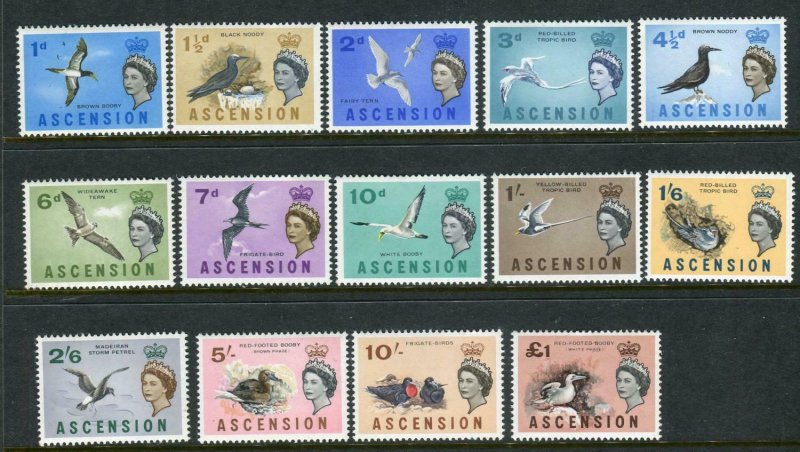 ASCENSION-1963 Birds.  An unmounted mint set Sg 70-83