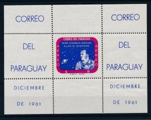 [35554] Paraguay 1961 Astronaut Alan Shepard Perforated Souvenir Sheet MNH