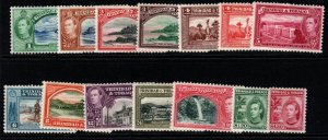 TRINIDAD & TOBAGO SG246/56 1938-44 DEFINITIVE SET MTD MINT