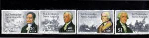 ST. KITTS- NEVIS #324-327  1976  AMERICAN BICENENNIAL  MINT  VF NH  O.G  a