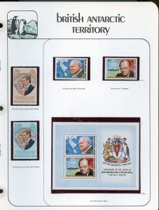 BRITISH ANTARCTIC TERRITORY LOT AS SHOWN MOUNTED ON ALBLUM PAGES MINT NH 