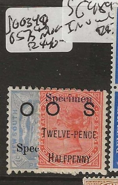 SOUTH AUSTRALIA   QV   SG O34S, 057S       SPECIMEN     MOG          P0913H
