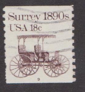 US #1907 Surrey Used PNC Single plate #9