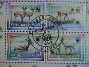 NIGER STAMP 1998 SC# 986a  WORLD WILD LIFE FUND-WWF- ANIMALS CTO S/S- CAT.$8