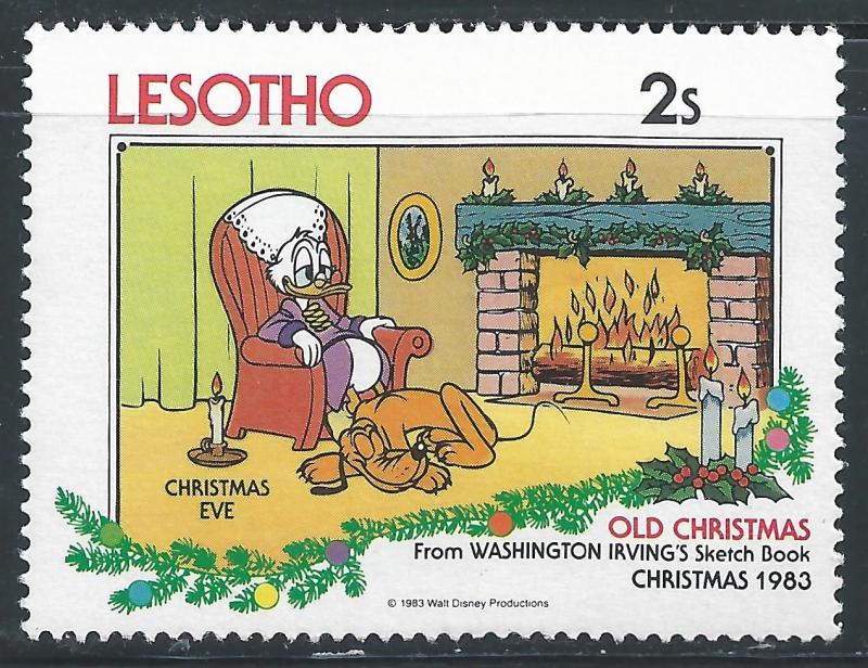 Lesotho #413 2s Disney Christmas - Scenes from Washington Irving