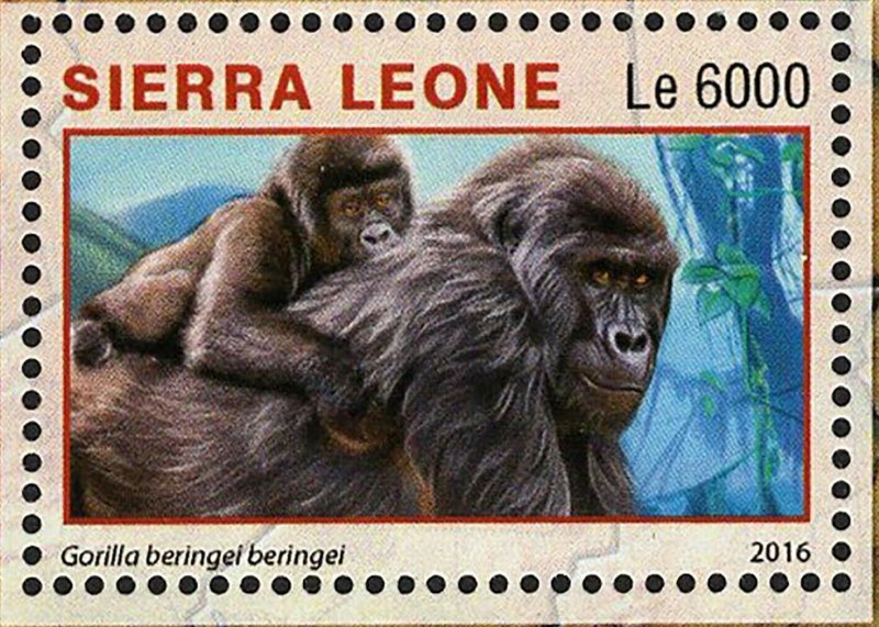 Park Bwindi Uganda Stamp Gorilla Beringei S/S MNH #7286-7289 