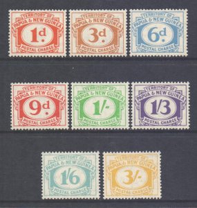 New Guinea Scott J7/J14 - SG D7/D14, 1960 Postage Due Set MH*